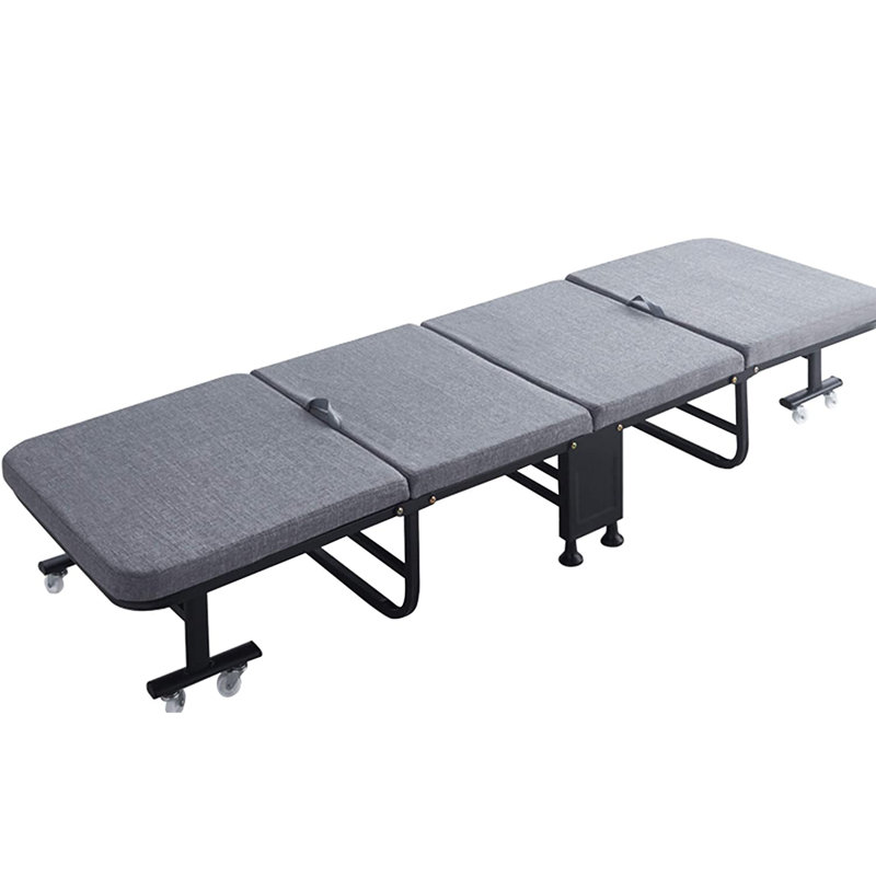 Alwyn Home Folding Bed Single Bed Simple 4 Fold Portable Sponge Office